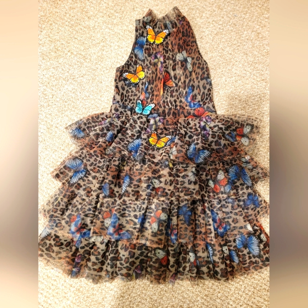 Leopard tulle dress